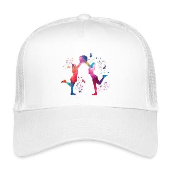 Cheerpom pom girls Mom Cheerleading - Casquette trucker enfant - blanc - Devant