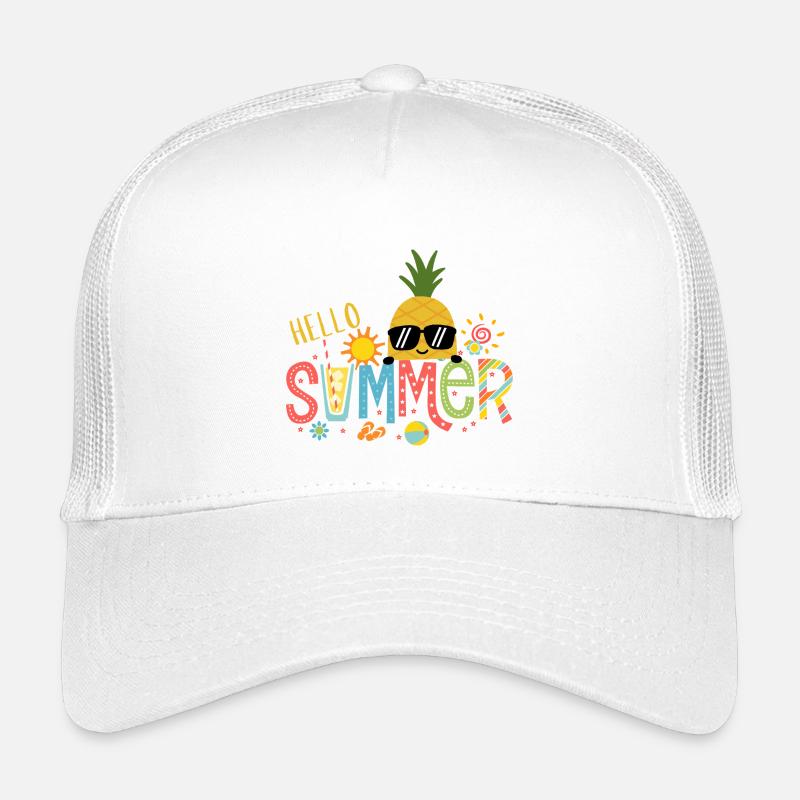 Ananassonne Heller Sommer - Kinder Trucker-Cap - Weiß