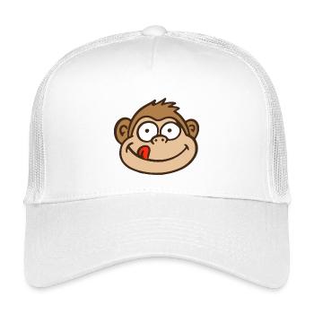 Affe - Kinder Trucker-Cap - Weiß - Vorne