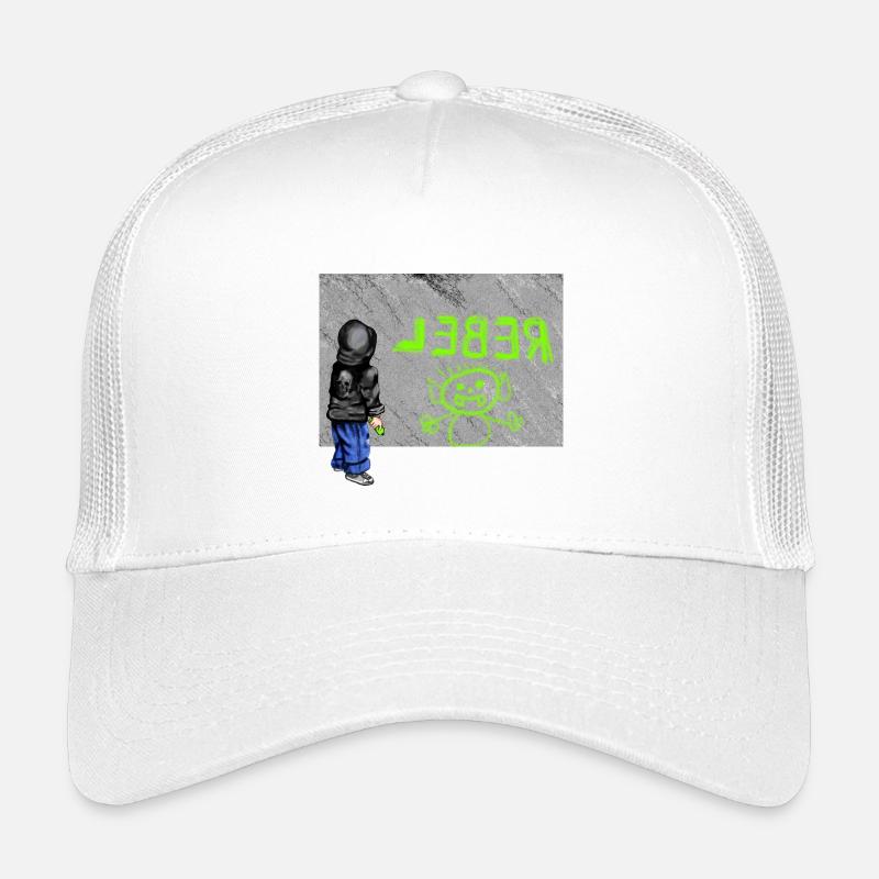 Rebell - Kinder Trucker-Cap - Weiß