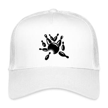 Kegel und Kugel - Kinder Trucker-Cap - Weiß - Vorne