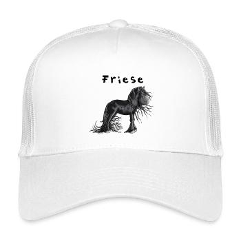 Niedliches Friesenpferd - Kinder Trucker-Cap - Weiß - Vorne