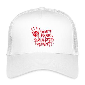 Keine Panik simulierter Erste-Hilfe-Ausbilder für Patienten - Kinder Trucker-Cap - Weiß - Vorne