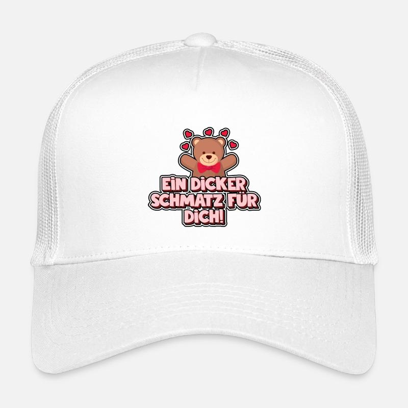 Ein dicker Schmatz für dich! Bär - Bären - Kinder Trucker-Cap - Weiß