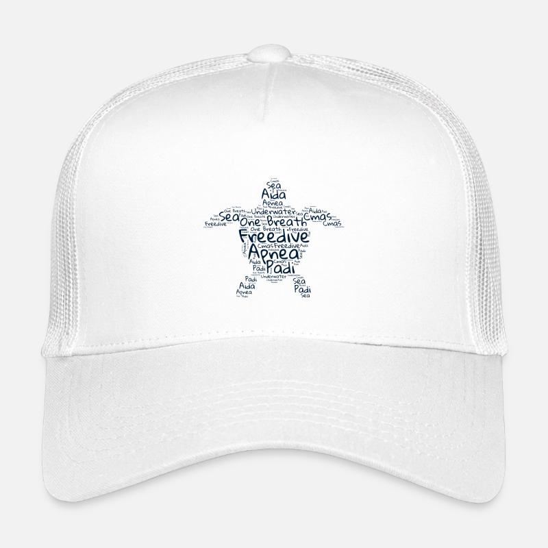 Freedive - Word Cloud Turtle Kids’ Trucker Cap