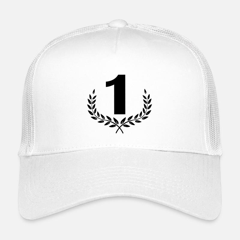 Nummer 1 im Lorbeerkranz - Kinder Trucker-Cap - Weiß