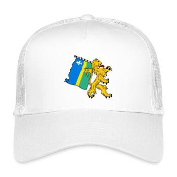 Lion with flag Flevoland the flag - Kids’ Trucker Cap - white - Front
