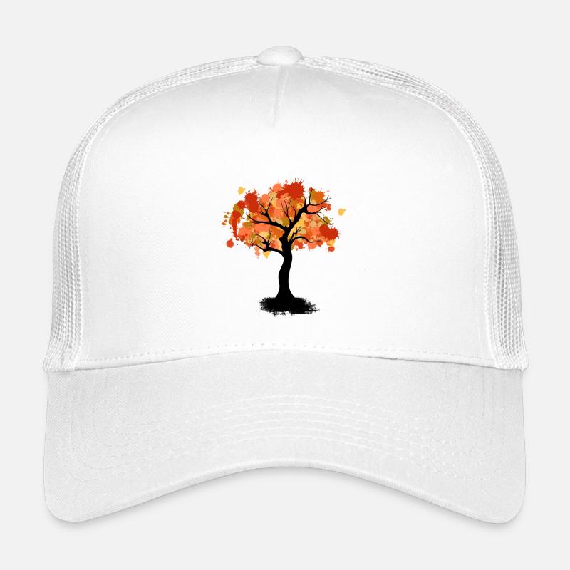 Herbstbaum - Kinder Trucker-Cap - Weiß