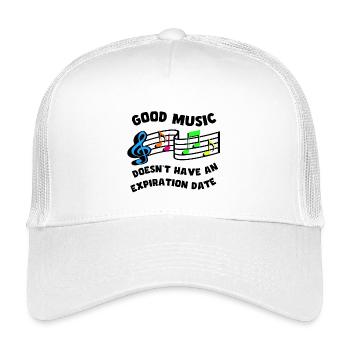 La bonne musique n’a pas de date d’expiration * - Casquette trucker enfant - blanc - Devant