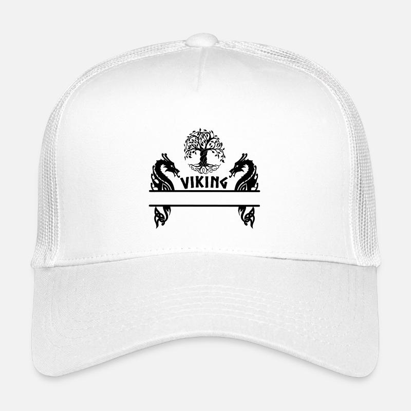 Wikinger-Namensschild Yggdrasil Wikinger - Kinder Trucker-Cap - Weiß
