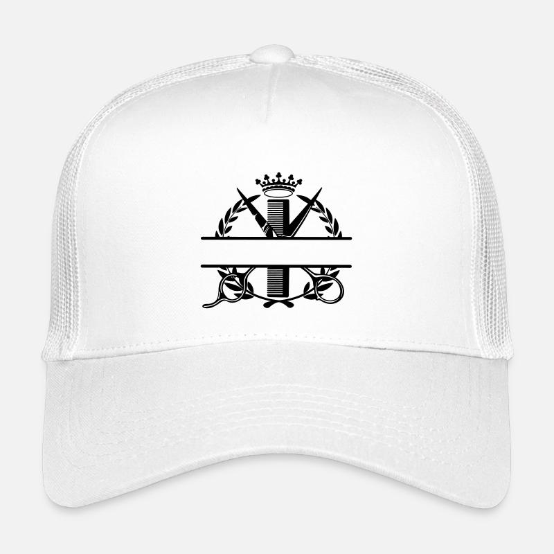 Couronne de laurier et logo de la couronne du coiffeur Casquette trucker enfant