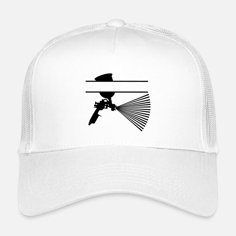 Spray with paint cup text banner Kids’ Trucker Cap