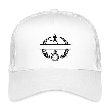 Stoppuhr-Läufer - Kinder Trucker-Cap - Weiß - Vorne