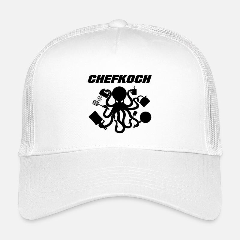 Chefkoch Oktopus - Kinder Trucker-Cap - Weiß