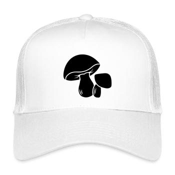 Mushroom logo - Kids’ Trucker Cap - white - Front