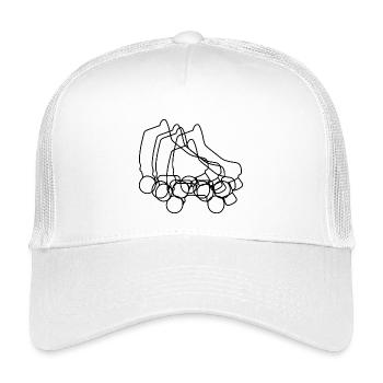 Roller Skates Sketch - Kids’ Trucker Cap - white - Front