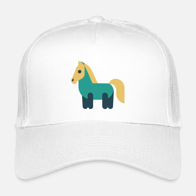 Pferdchen - Kinder Trucker-Cap - Weiß