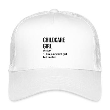 Garde d’enfants - Casquette trucker enfant - blanc - Devant