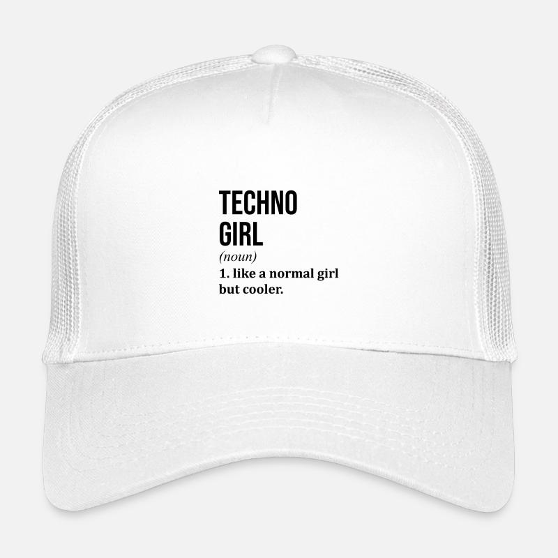 techno - Casquette trucker enfant - blanc