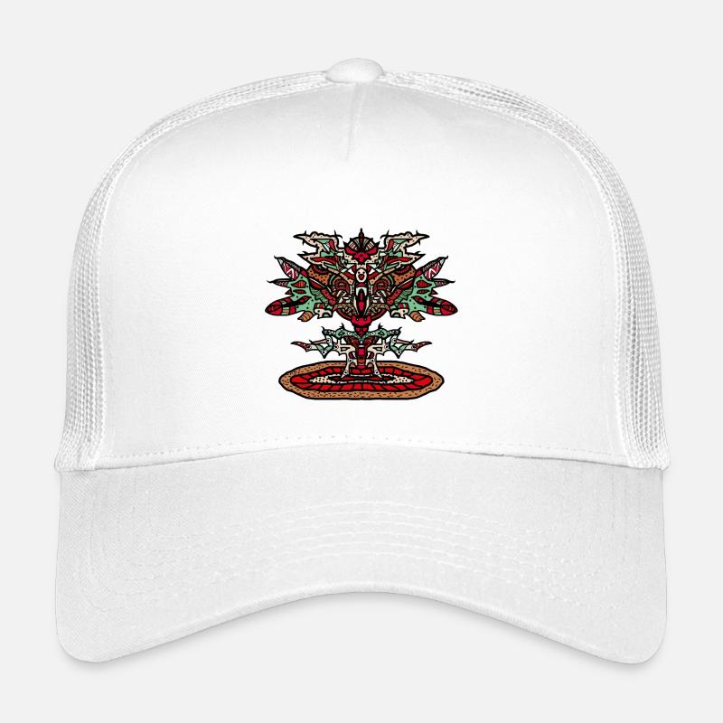 Totem-Drachen Mandala Psychedelisch - Kinder Trucker-Cap - Weiß