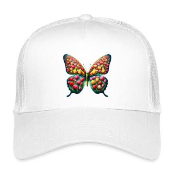 Tulipe papillon tulipe Hollande - Casquette trucker enfant - blanc - Devant
