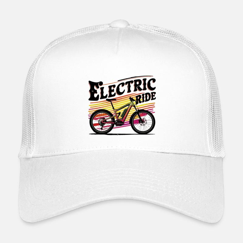 Vibrant Cycling Adventure Illustration Kids’ Trucker Cap