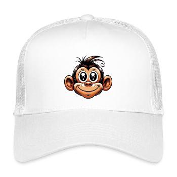 Affe - Kinder Trucker-Cap - Weiß - Vorne