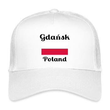 Gdańsk, Polen - Stilvolle Drucke - Kinder Trucker-Cap - Weiß - Vorne