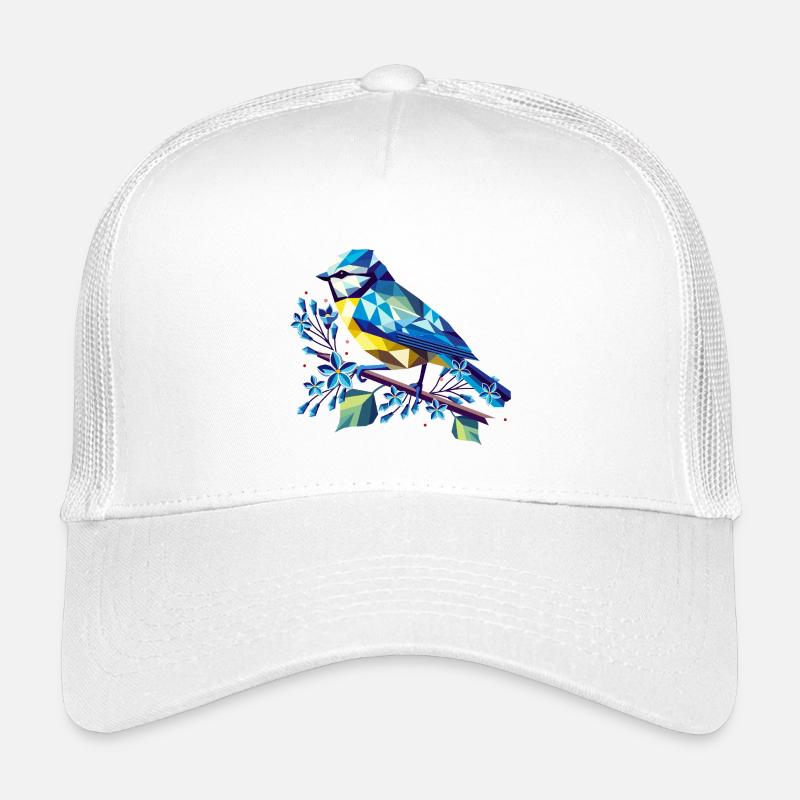 bezaubernde Blaumeise auf einem Fliederzweig - Kinder Trucker-Cap - Weiß