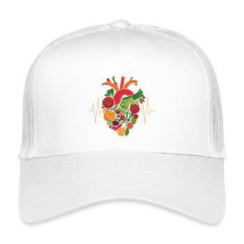 Cœur sain Fruit & Veggie Art - Casquette trucker enfant - blanc - Devant