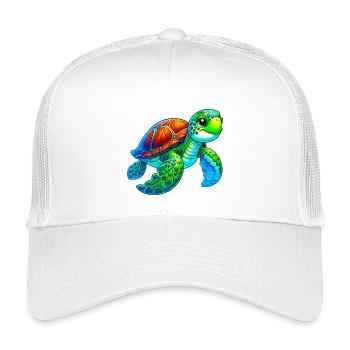 Tortue - Casquette trucker enfant - blanc - Devant