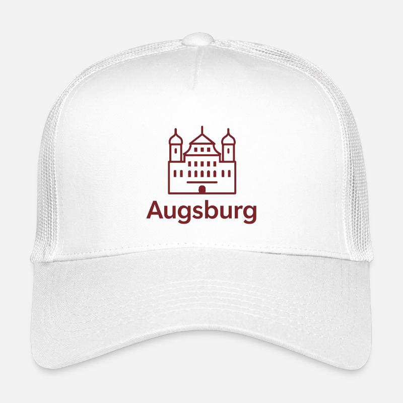 Augsburg Skyline Schlosslinie - Kinder Trucker-Cap - Weiß