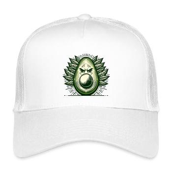 Avocado Krieger Gesicht - Kinder Trucker-Cap - Weiß - Vorne