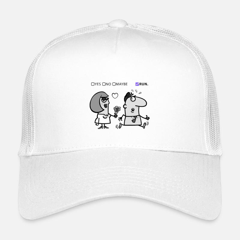 Liebe oder Flucht – Skurriles Humor-Design Kinder Trucker-Cap