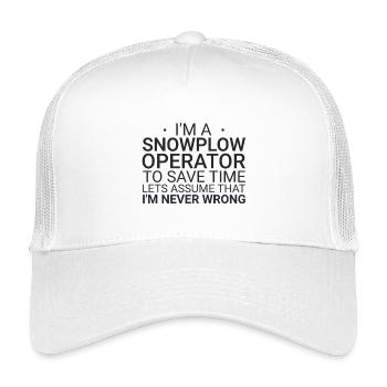 Snowplow Operator Never Wrong Snowplow Driver - Kids’ Trucker Cap - white - Front