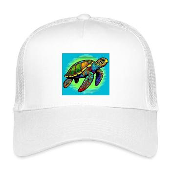 turtle - Kids’ Trucker Cap - white - Front