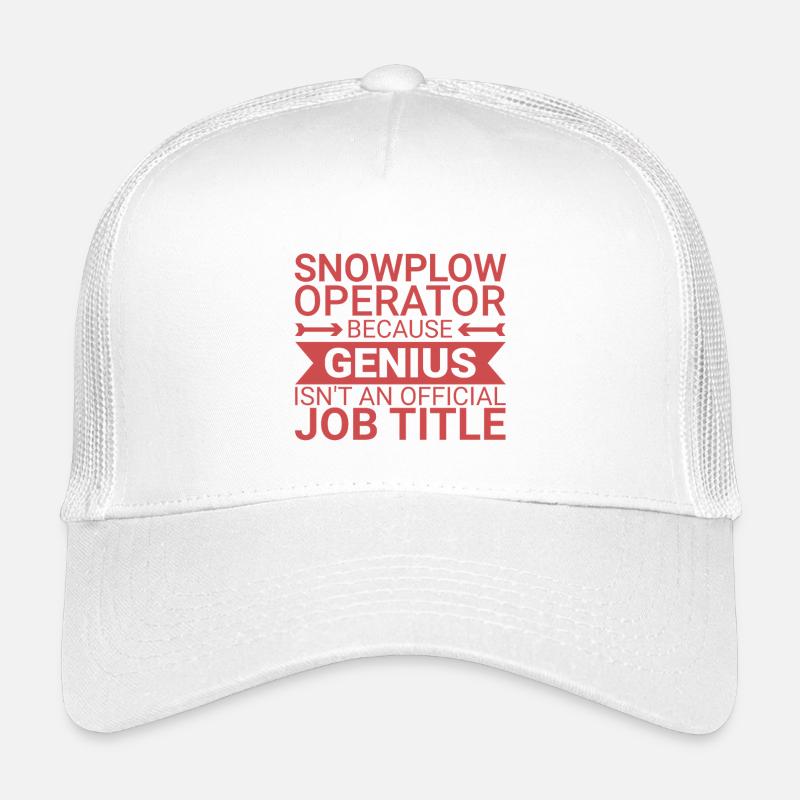 Snowplow Operator Genius Schneepflugfahrer Kinder Trucker-Cap