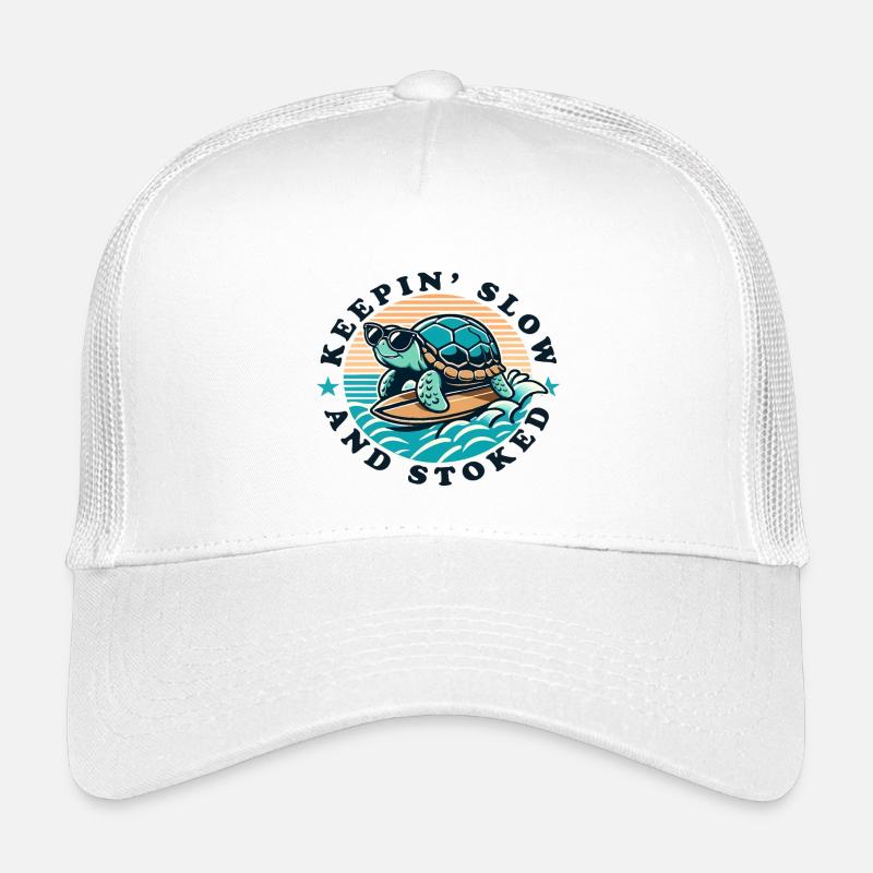 La tortue surfeuse reste lente et enthousiaste Casquette trucker enfant