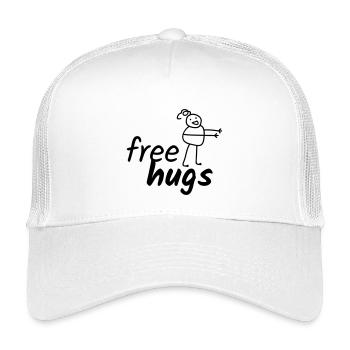 free hugs - Kids’ Trucker Cap - white - Front