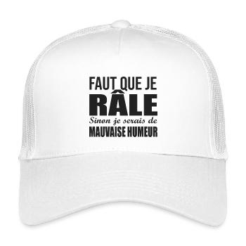 Faut que je râle humour sarcasme raleur raleuse - Casquette trucker enfant - blanc - Devant