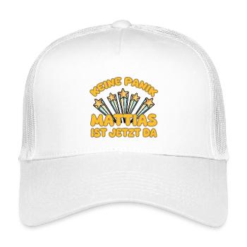 Vorname Mattias - Kinder Trucker-Cap - Weiß - Vorne