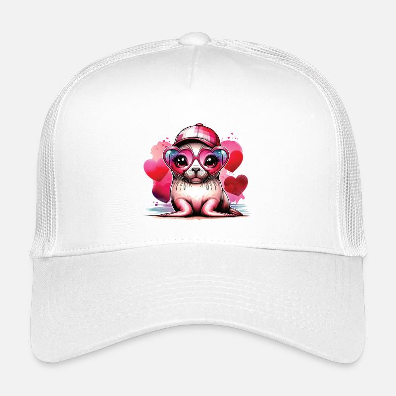 Lunettes bébé phoque coeur Kawaii phoque Casquette trucker enfant