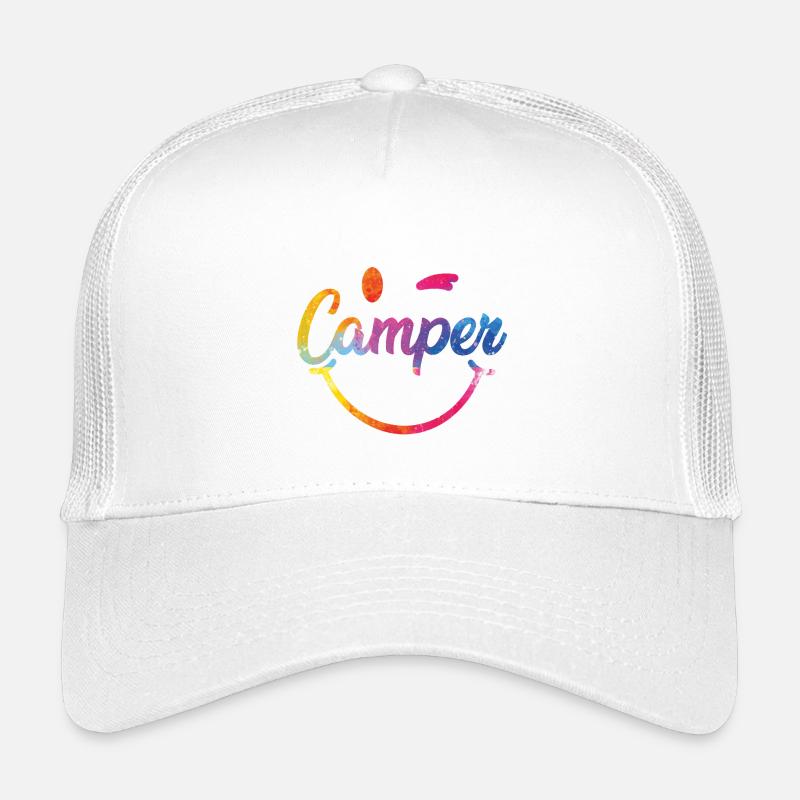 Bunter Camper Smiley Logo Kinder Trucker-Cap