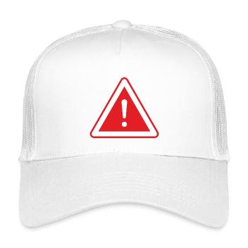 Achtung! Vorsicht Sign - Kinder Trucker-Cap - Weiß - Vorne
