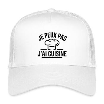 J-peux_pas_J-ai_cuisine - Kinder Trucker-Cap - Weiß - Vorne