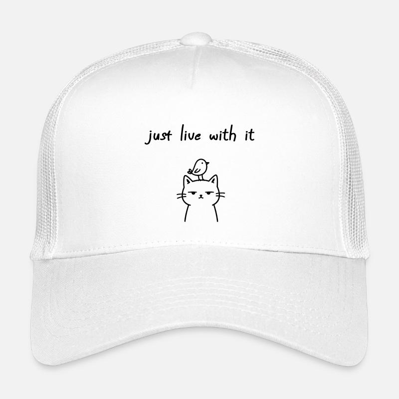 Vis avec, drôle de déclaration de chat - Casquette trucker enfant - blanc
