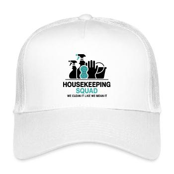 Lustiges Putzen Design - Kinder Trucker-Cap - Weiß - Vorne