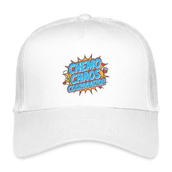 Oncology Nurse Chemo Chaos Nursing Infusion Nurse - Kids’ Trucker Cap - white - Front