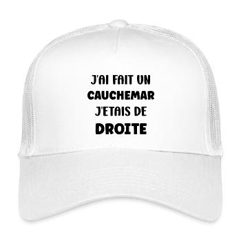 j'ai fait un cauchemar j'étais de droite - Casquette trucker enfant - blanc - Devant