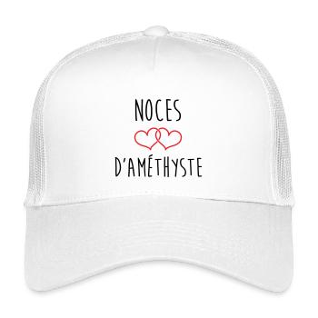 Amethyst-Hochzeit 48 Jahre Ehe - Kinder Trucker-Cap - Weiß - Vorne